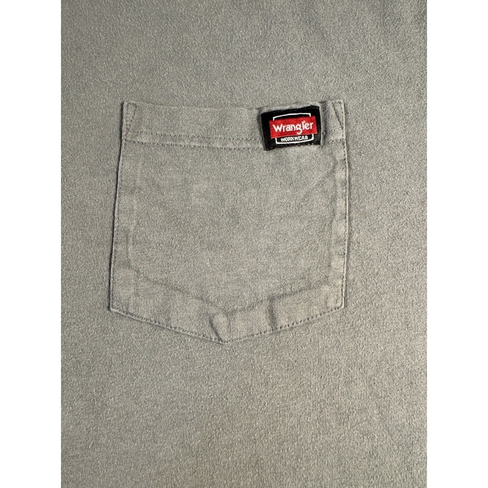 Wrangler Workwear short sleeve Gray Pocket T Shirt 3XL Men Rugged Sturdy XXXL - Picture 2 of 8